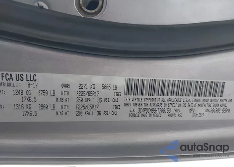 2017 Dodge Journey Se z USA, uszkodzony, nr VIN 3C4PDCAB9HT708153